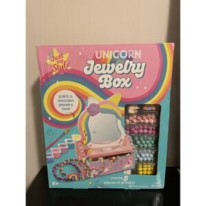 NIB NWT Just My Style DIY Unicorn Jewelry Box and Accessories Kit Craft Kit Set
